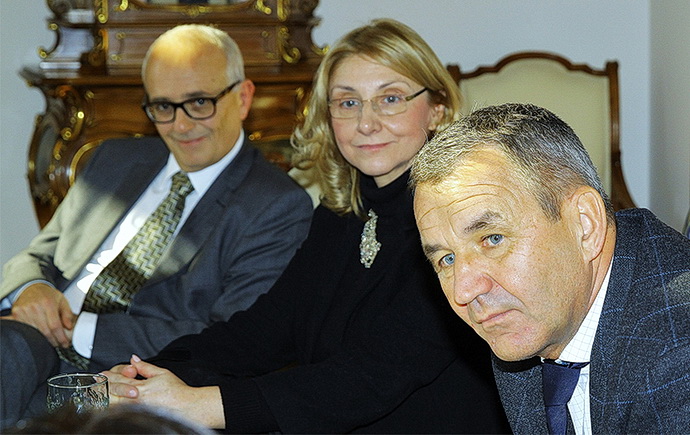 J. Burian, S. Hroncová a K.-H. Steffens na TK