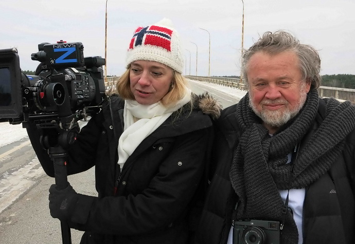 A. Sedláčková a A. Kratochvíl při natáčení Černobylu