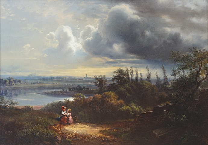 Julius T. Gruss - Krajina od Litoměřic (1858)
